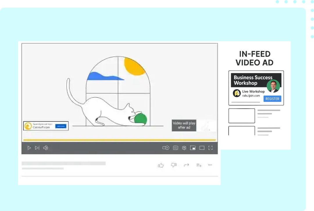 Video ad running on YouTube mobile app