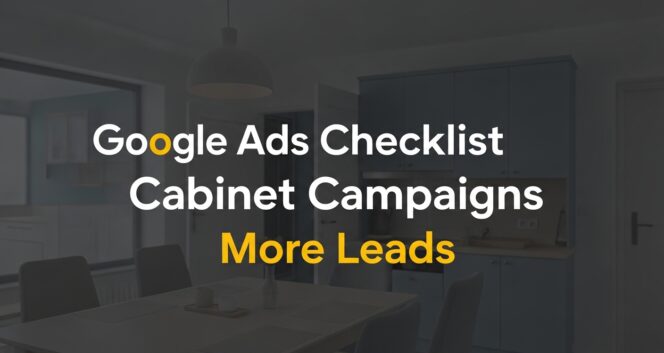 Google Ads Checklist for Cabinet Campaigns for More Leads